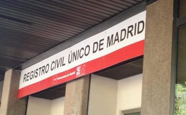 Registro Civil Único de Madrid.