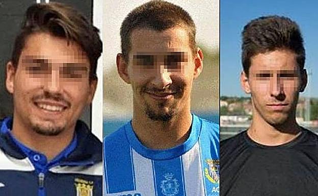 Los tres jugadores de la Arandina acusados de un presunto abuso sexual. 