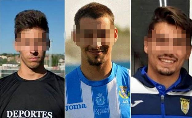 Los tres futbolistas de la Arandina.