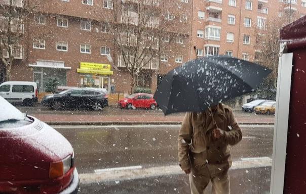 Imagen. Nieva en Valladolid capital. 