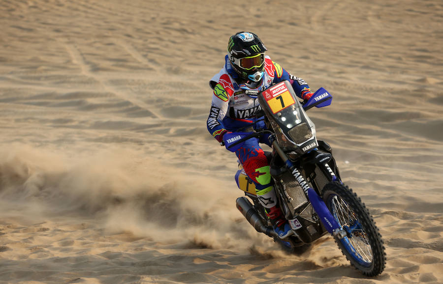 El argentino Franco Caimi, durante la tercera etapa del Dakar. 