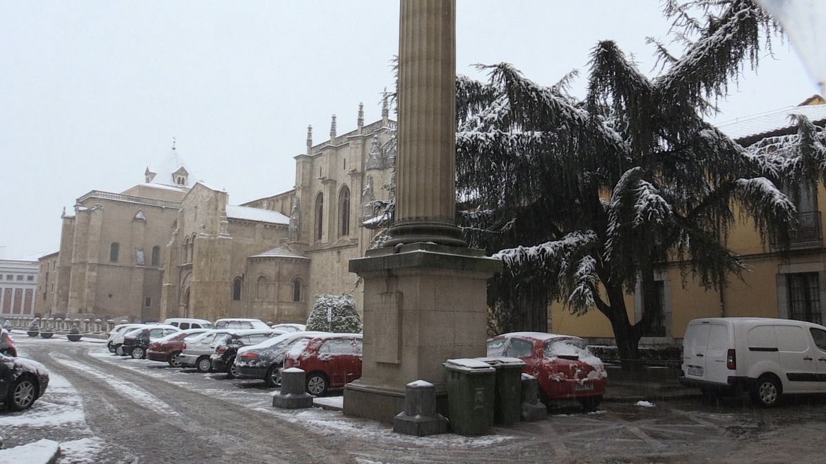Las imágenes de la nieve en León capital