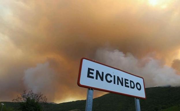 Imagen del incendio de La Cabrera. 