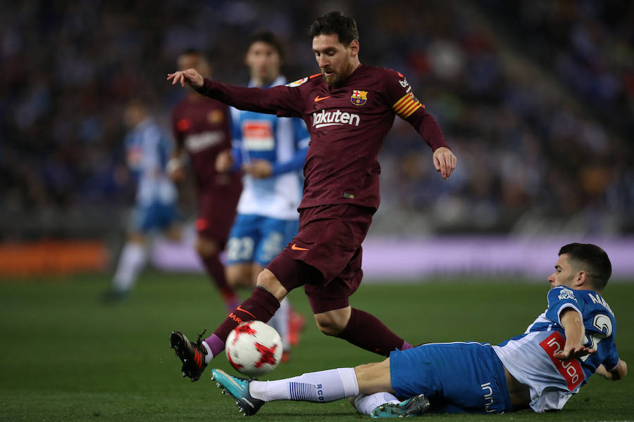 Un tanto de Melendo le dio la victoria al conjunto perico en la ida de cuartos de Copa y dejó en 29 la racha de partidos invicto del Barcelona. 