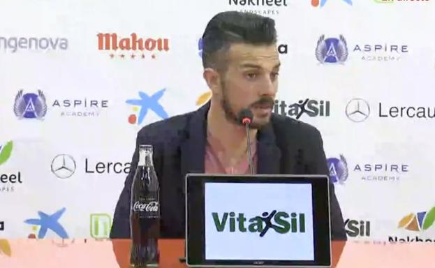 Rubén de la Barrera, durante la rueda de prensa.