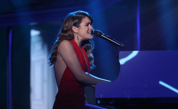 Amaia, durante la final. 