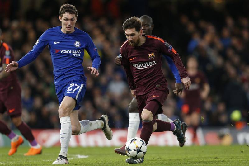 El Chelsea y el Barcelona se enfrentaron en Stamford Bridge en la ida de octavos de final de la Liga de Campeones.