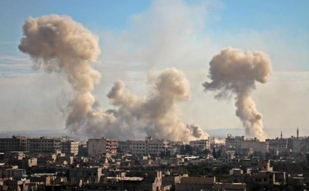 200 civiles muertos, 60 niños, por los bombardeos de la aviación siria cerca de Damasco