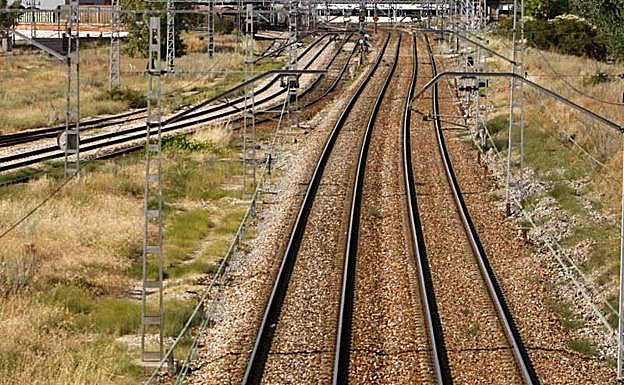 Vías del tren en León.