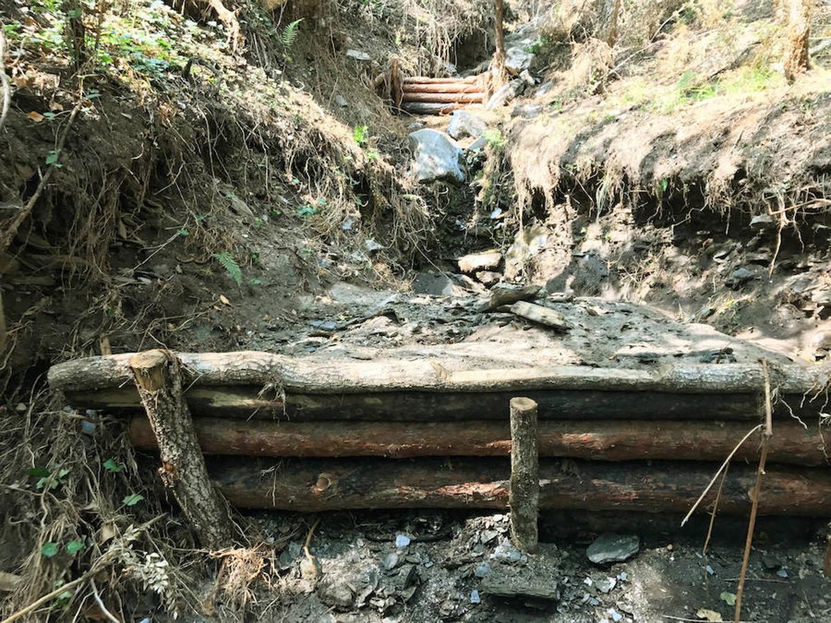 Fotos: Construcción de albarradas y fajinas para minimizar el impacto del incendio