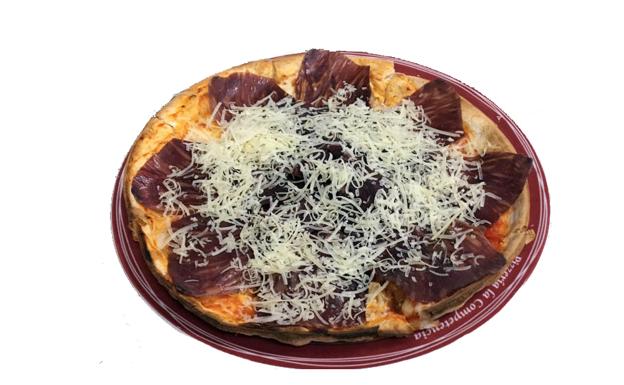 Pizza de cecina de La Competencia. 