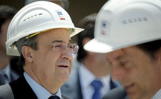 Florentino Pérez, presidente de ACS, visita las obras del nuevo Hospital La Fe de Valencia. 