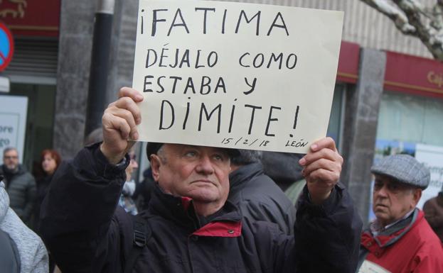 Concentración en defensa de unas pensiones dignas en León el pasado 15 de febrero.