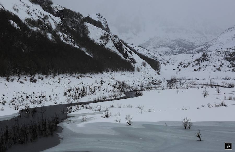 Fotos: La Nieve rodea al pantano de Riaño