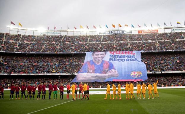 Vista del Camp Nou antes del Barça-Atlético. 