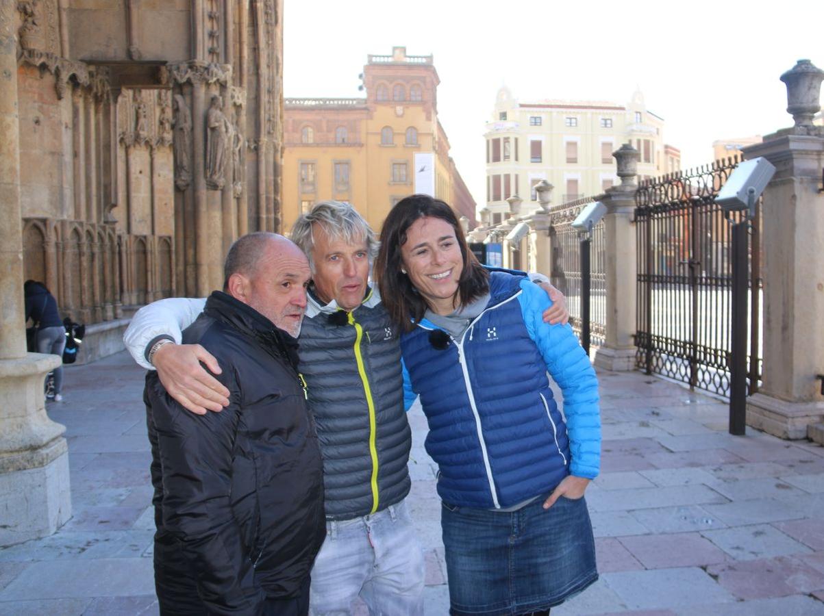 Fotos: Calleja con Juanito Oiarzabal y Edurne Pasaban