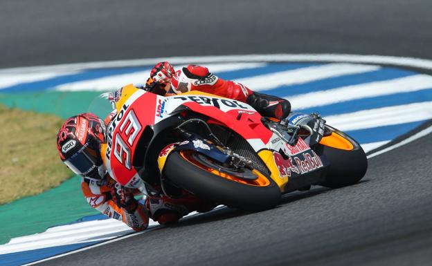 Marc Márquez, durante los test. 