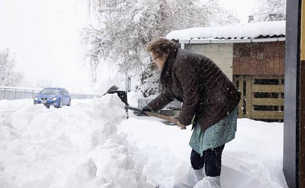 Imagen de archivo del último temporal de nieve en León. 