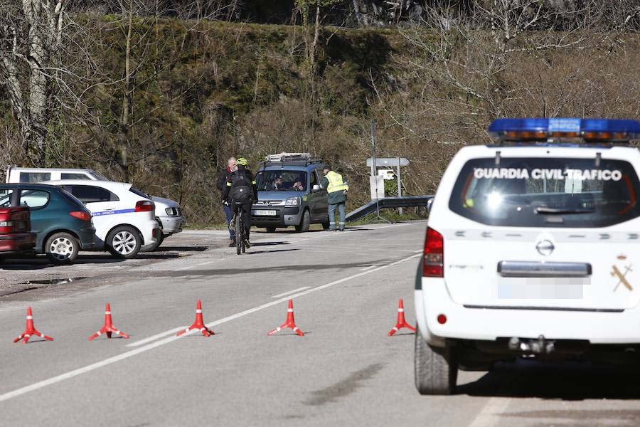 Fotos: Un argayo corta la conexión de León y Asturias por León