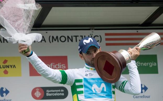 Alejandro Valverde, tras proclamarse vencedor de la Volta a Catalunya. 