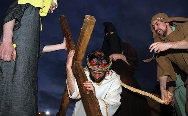 Instante del Vía Crucis.