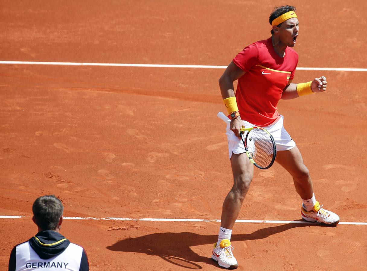 Rafael Nadal, número 1 mundial, disputó el cuareto partido de la elminatoria entre España y Alemania ante Alexander Zverev.