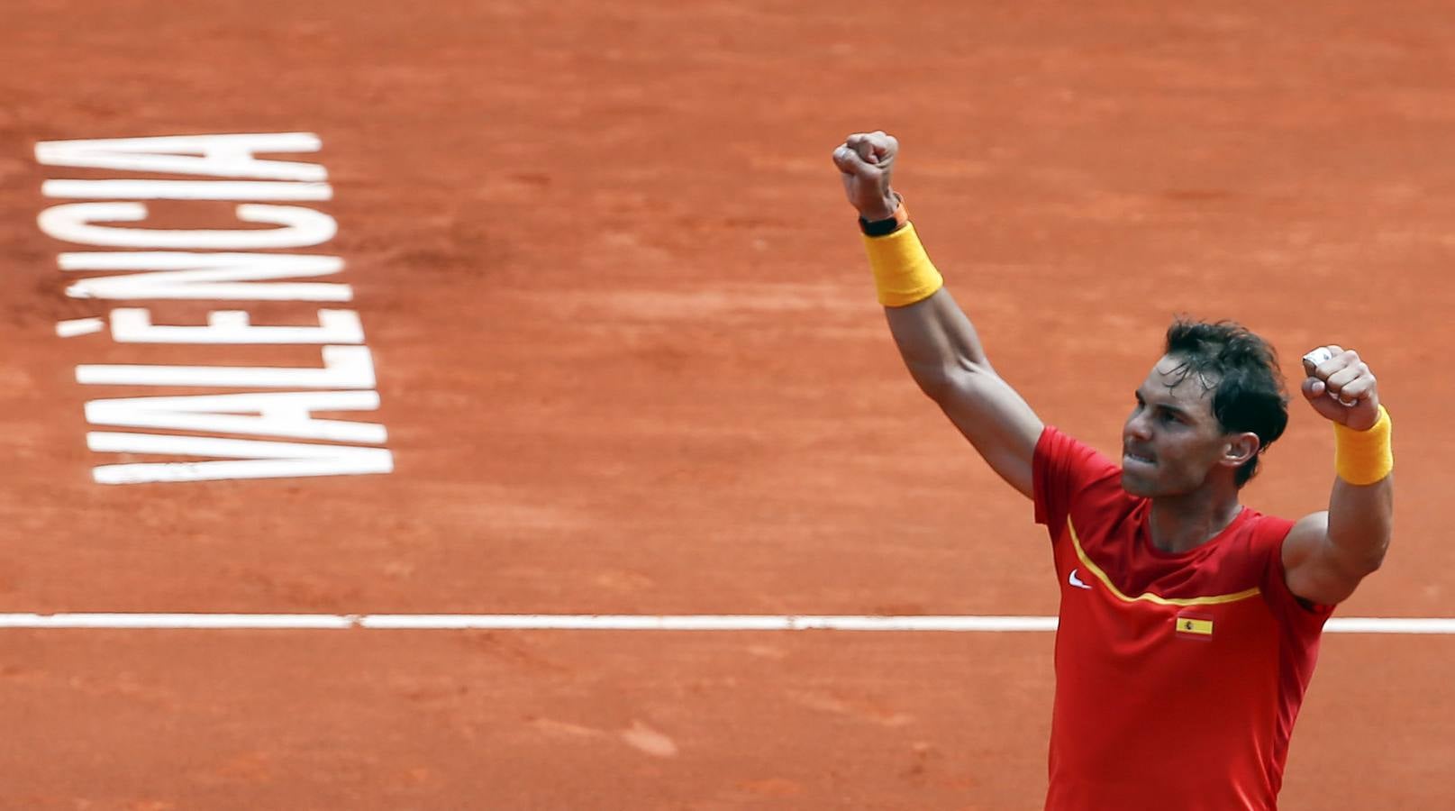 Rafael Nadal, número 1 mundial, disputó el cuareto partido de la elminatoria entre España y Alemania ante Alexander Zverev.