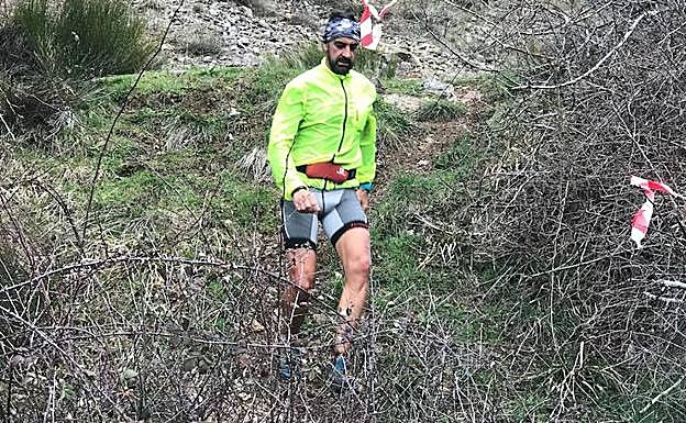 Galería. Un participante en la Biosfera Trail.