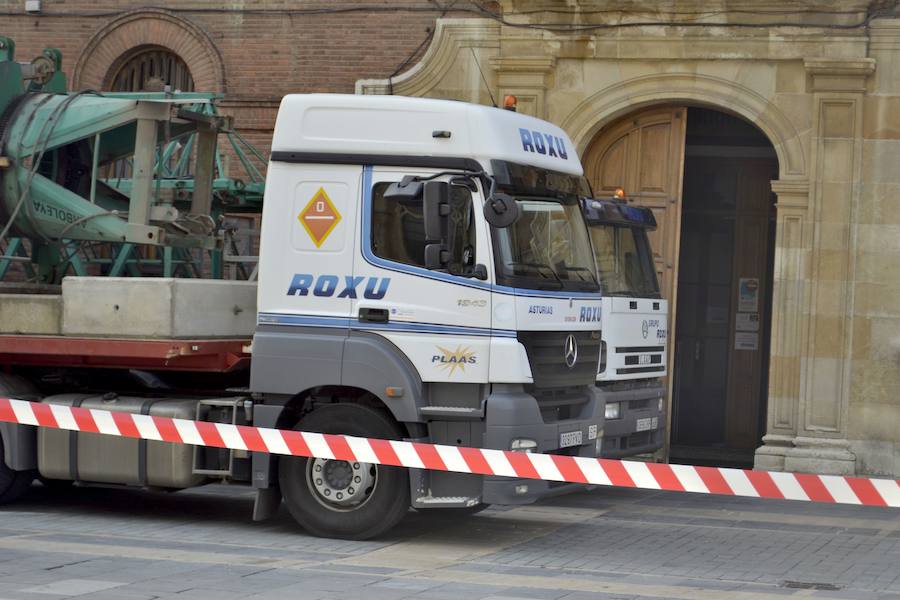 Las obras en el Museo de la Semana Santa se han hecho visibles este lunes desde el exterior