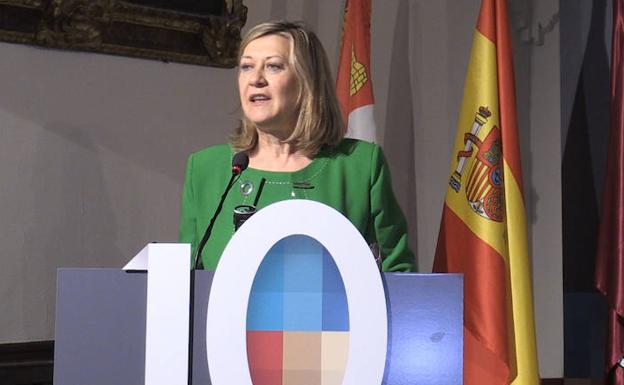 Pilar del Olmo durante el acto de entrega de los premios nacionales de Energía. 