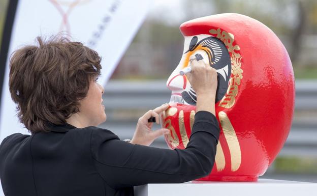 La vicepresidenta del Gobierno, Soraya Sáenz de Santamaría, durante el acto protocolario.