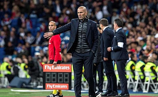 Zinedine Zidane, durante el partido contra el Celta. 