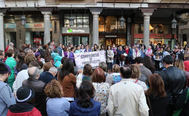 Manifestación en Valladolid para reclamar más presupuesto para combatir violencia machista.