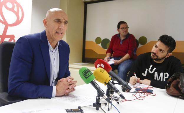 José Antonio Diez, durante la rueda de prensa de este miércoles.