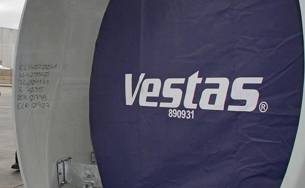 Imagen de uno de los aerogeneradores producidos en Vestas León.