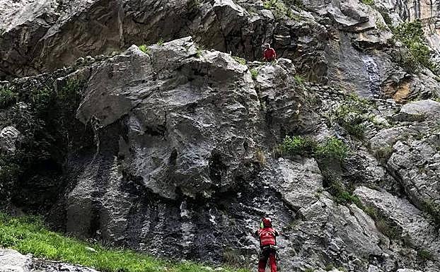 Instante del rescate.