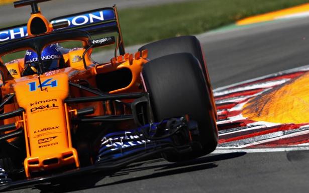 Alonso rodando en Montreal