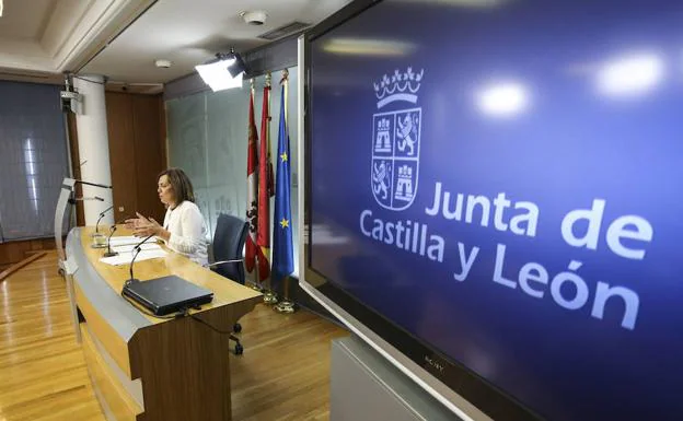 La consejera de Agricultura y Ganadería y portavoz de la Junta de Castilla y León, Milagros Marcos, comparece en rueda de prensa posterior al Consejo de Gobierno.