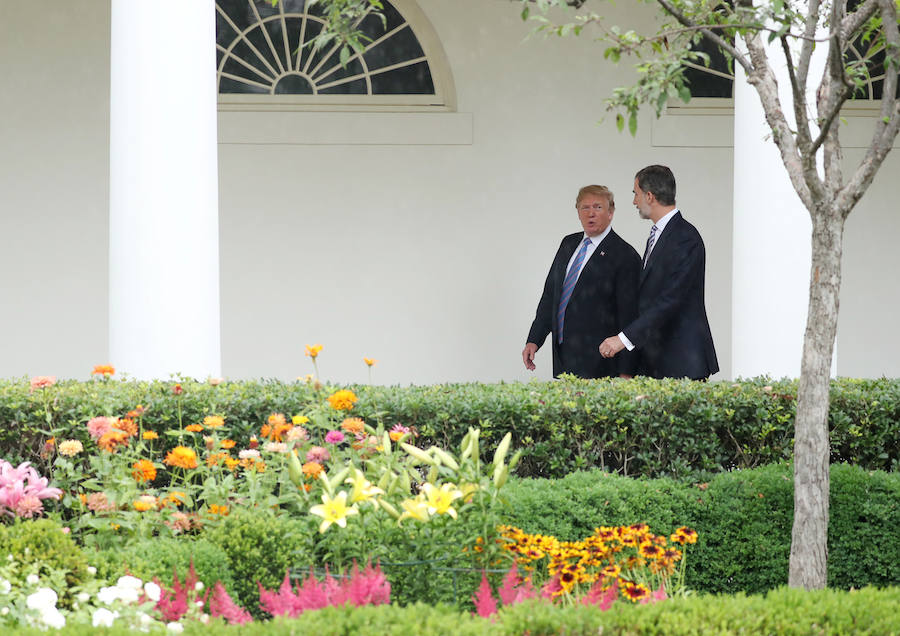 El presidente de Estados Unidos, Donald Trump, dijo hoy que le «gustaría» viajar a España durante la recepción en la Casa Blanca al rey Felipe VI y la reina Letizia, a la vez que alabó la «excelente» relación comercial y de defensa bilateral.