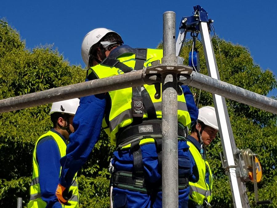 Fotos: Simulacro en el centro de prevención de riesgos laborales