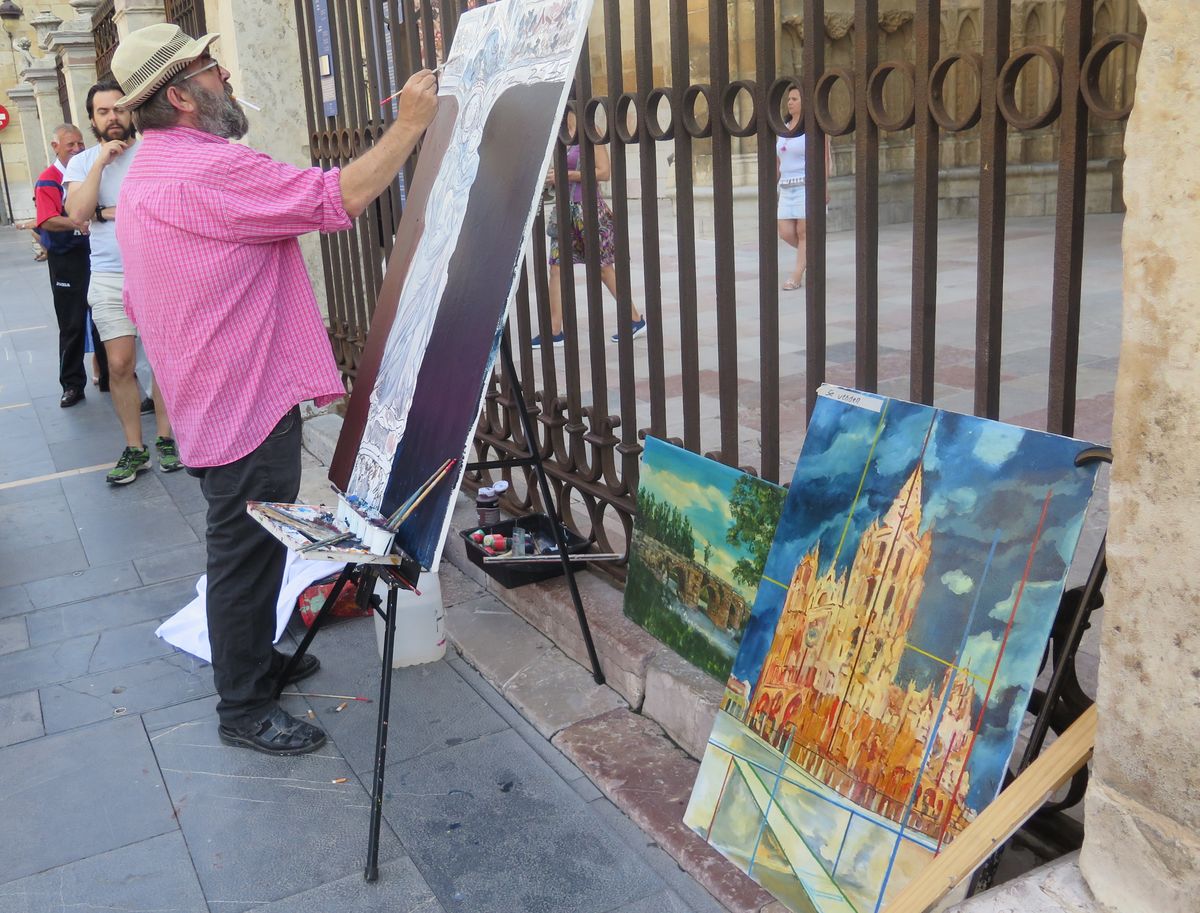 Fotos: La pintura rápida se deja ver a los pies de la Catedral