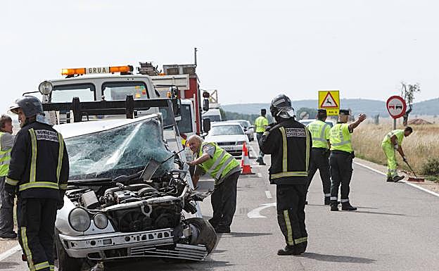 Accidente a la altura de Pozuelo de Tábara