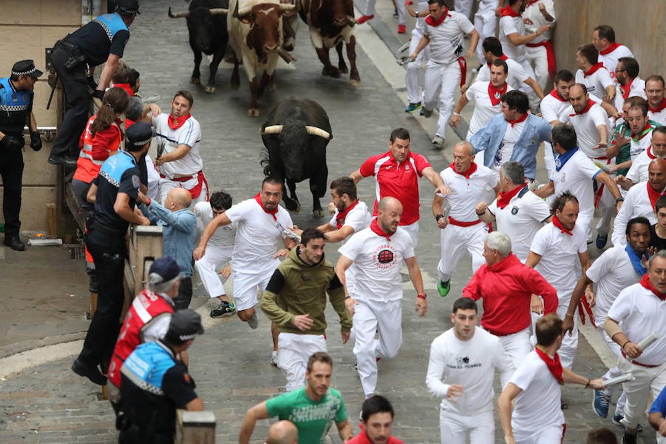 Los toros de Jandilla han provocado el segundo herido por asta de toro de estos Sanfermines.