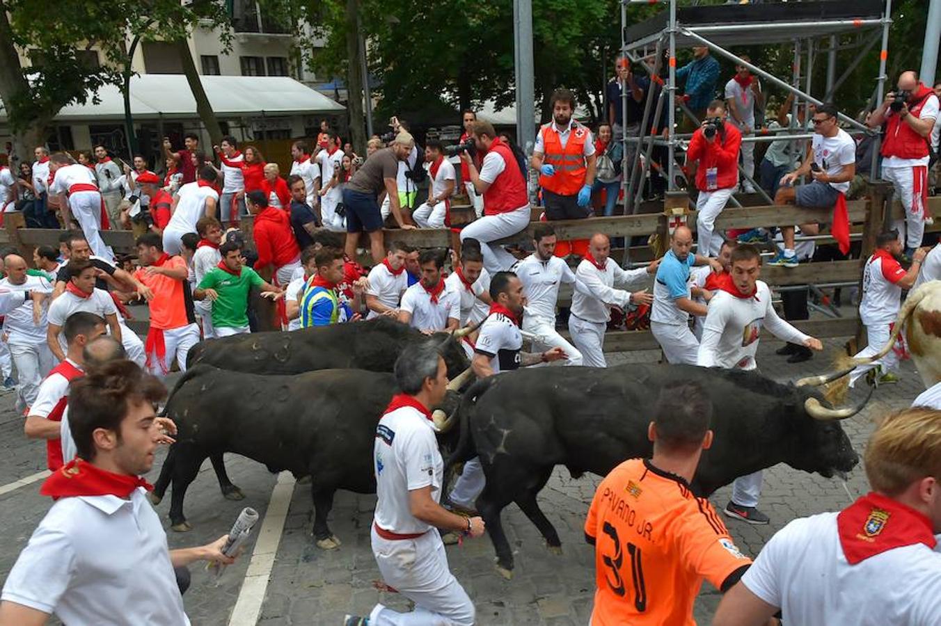 Los toros de Jandilla han provocado el segundo herido por asta de toro de estos Sanfermines.