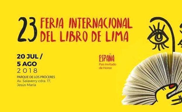 Cartel d la 23 Feria Internacional del libro de Lima.