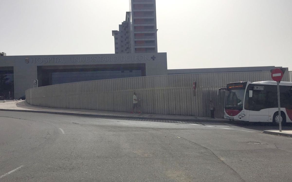 Fotos: Un socavón trastoca los planes de los autobuses urbanos de León