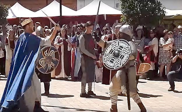 Imagen de una de las batallas revividas en la localiad del Órbigo.