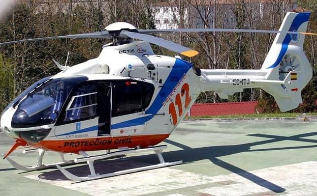Imagen del helicóptero del 112 de la Xunta.