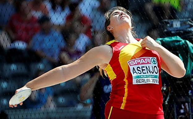 Sabina Asenjo, durante el Europeo de Berlín.