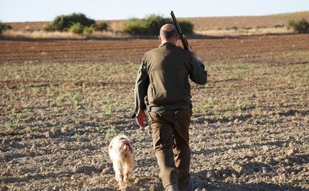 Un cazador de la localidad zamorana de Entrala durante el inicio de la media veda de caza en Castilla y León. 